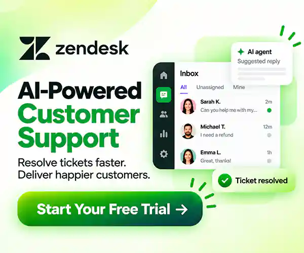 Zendesk: AI-powered customer support. Resolve tickets faster — start your free trial