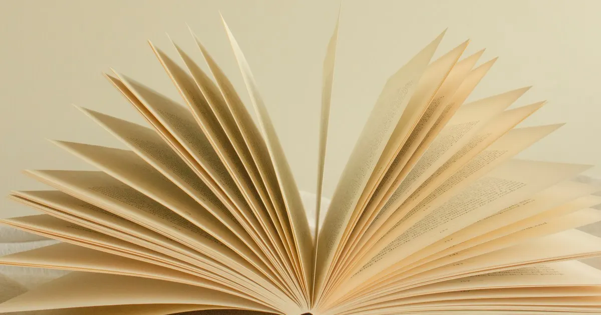 Open book with fanned pages